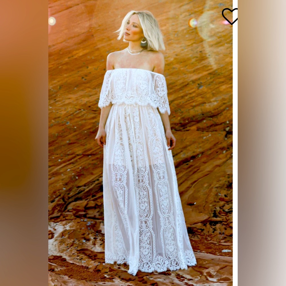 Large Baltic Born off the shoulder white dress